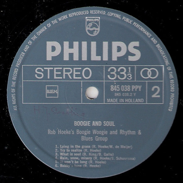 Rob Hoeke or Rob Hoeke's Boogie Woogie And R&B Group : Boogie & Soul (2xLP, Comp + Box, Club)