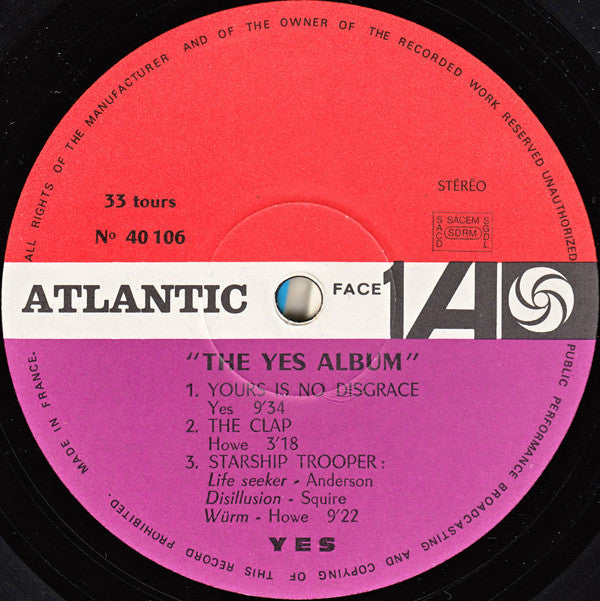 Yes : The Yes Album (LP, Album)
