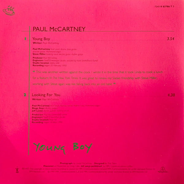 Paul McCartney : Young Boy (7", Pic)