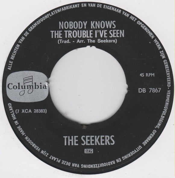 The Seekers : Someday, One Day (7")
