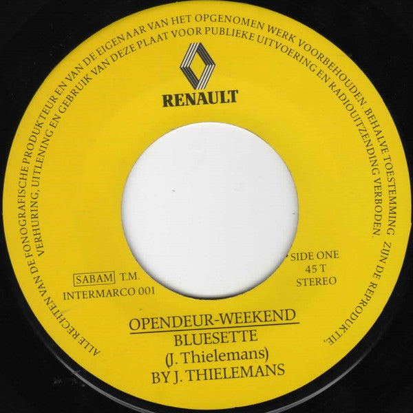 Toots Thielemans : Opendeur-weekend / Bluesette (7", Promo)