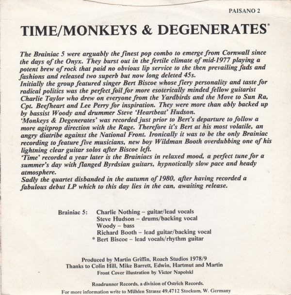 Brainiac 5 : Time (7", Single)