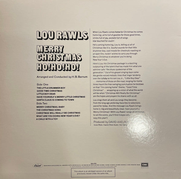 Lou Rawls : Merry Christmas Ho! Ho! Ho! (LP, Album, RE, Abr)