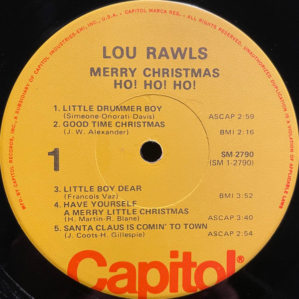 Lou Rawls : Merry Christmas Ho! Ho! Ho! (LP, Album, RE, Abr)