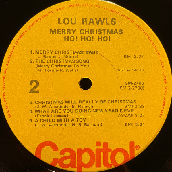 Lou Rawls : Merry Christmas Ho! Ho! Ho! (LP, Album, RE, Abr)