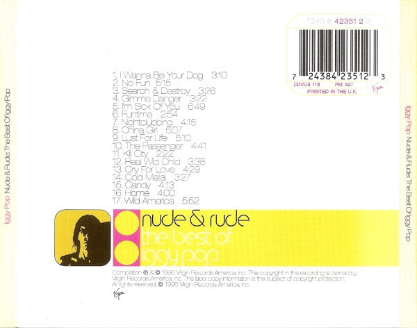 Iggy Pop : Nude & Rude: The Best Of Iggy Pop (CD, Comp)