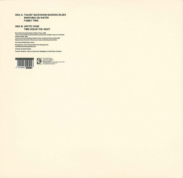 Isolation Years : Talkin' Backwards Ep (10", EP)