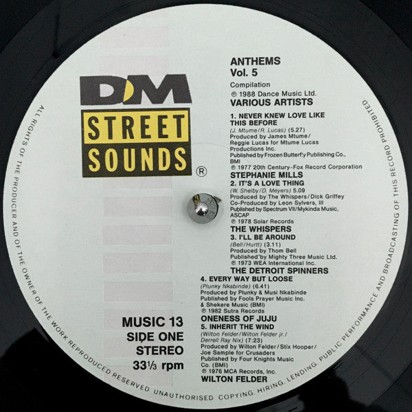 Various : Anthems Volume 5 (LP, Comp)