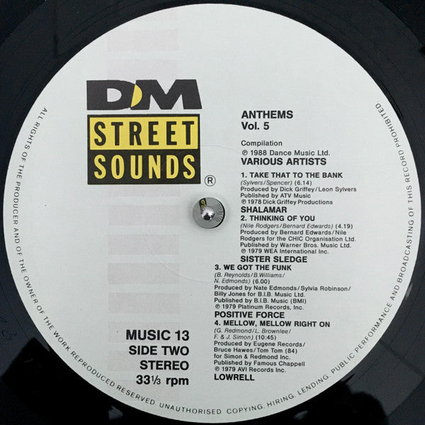 Various : Anthems Volume 5 (LP, Comp)