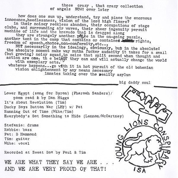 The Lord High Fixers* : Group Improvisation...That's Music! (10")