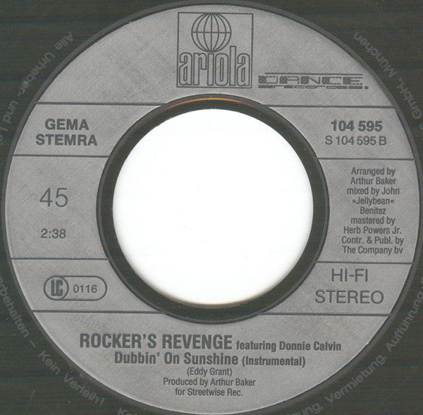 Rockers Revenge : Walkin' On Sunshine (7", Single)