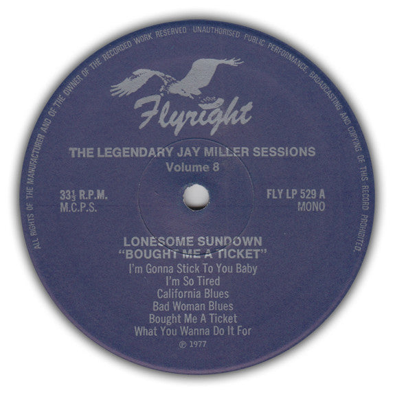 Lonesome Sundown : Bought Me A Ticket (LP, Comp, Mono, Blu)