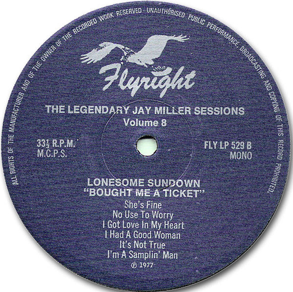 Lonesome Sundown : Bought Me A Ticket (LP, Comp, Mono, Blu)