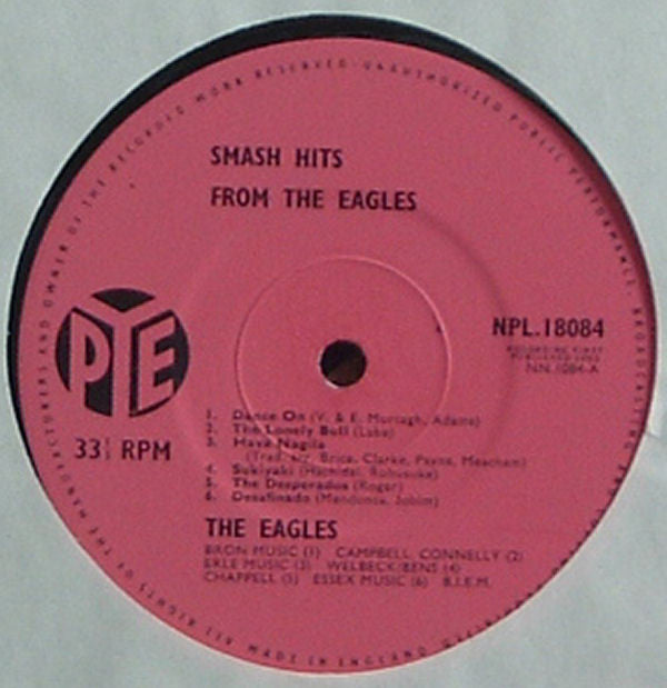The Eagles : Smash Hits From The Eagles (LP, Album, Mono)