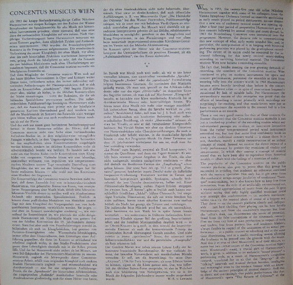 Concentus Musicus Wien • Nikolaus Harnoncourt : Concentus In Concert (Holland Festival) (LP, Gat)