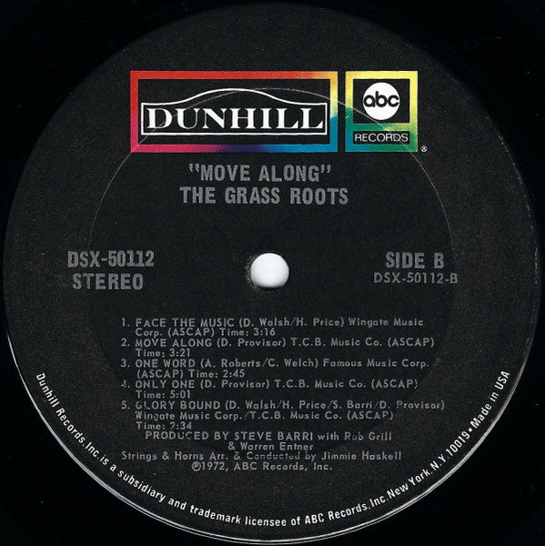 The Grass Roots : Move Along (LP, Album, Ter)
