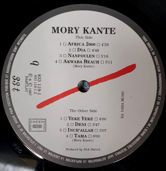 Mory Kanté : Akwaba Beach (LP, Album)