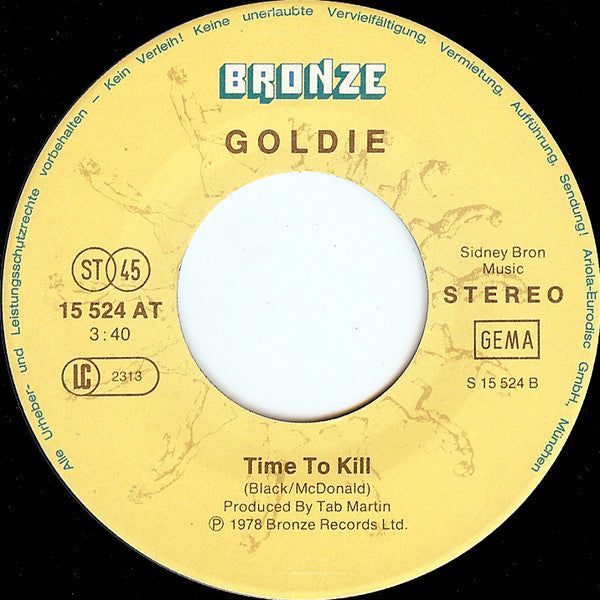 Goldie (7) : Making Up Again / Time To Kill (7", Single)