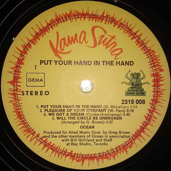 Ocean (3) : Put Your Hand In The Hand (LP, Album)