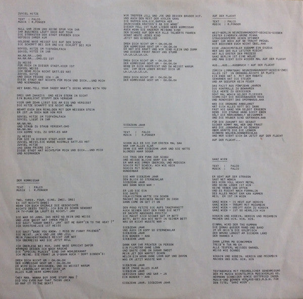 Falco : Einzelhaft (LP, Album, Club)