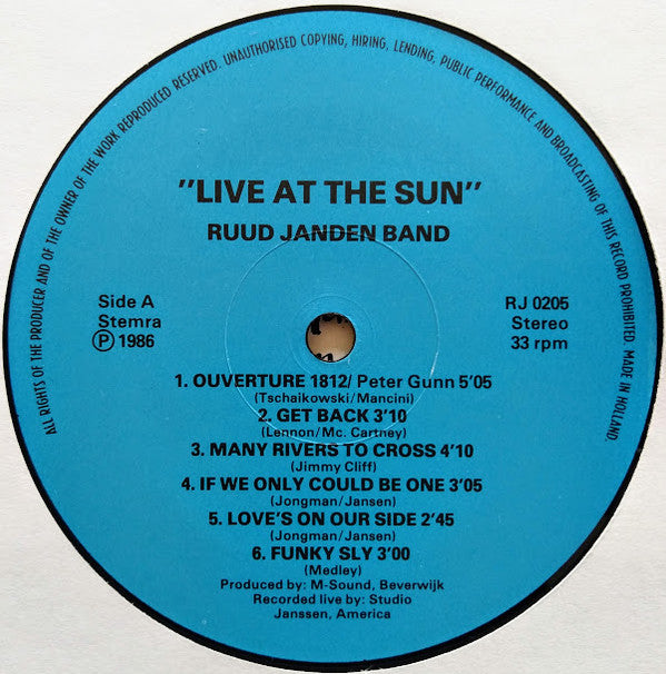 Ruud Jansen Band : Live At The Sun (LP, Album)