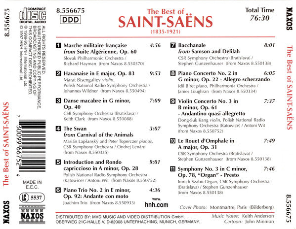 Camille Saint-Saëns : The Best Of Saint-Saëns (CD, Comp, RE, KDG)