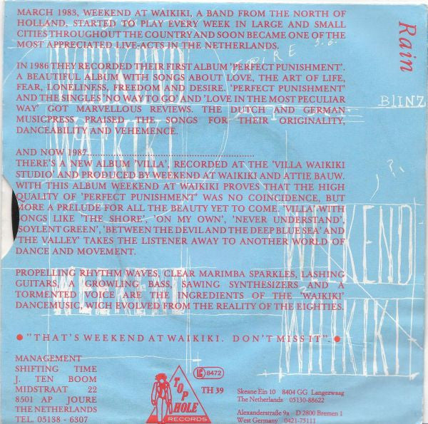 Weekend At Waikiki : The Valley (7", Single)