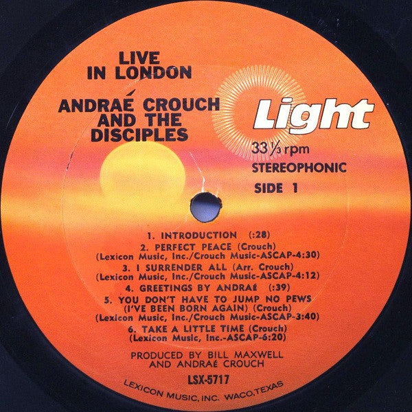 Andraé Crouch & The Disciples : Live In London (2xLP, Gat)