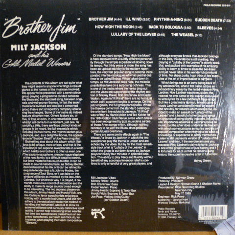 Milt Jackson And His Gold Medal Winners : Brother Jim (LP, Album)