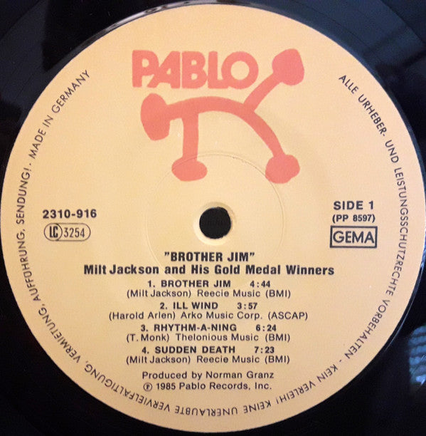 Milt Jackson And His Gold Medal Winners : Brother Jim (LP, Album)