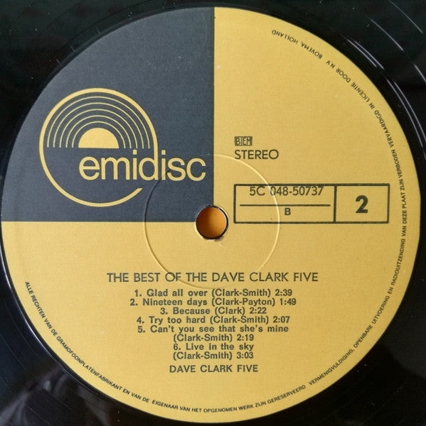 The Dave Clark Five : The Best Of The Dave Clark Five (LP, Comp)