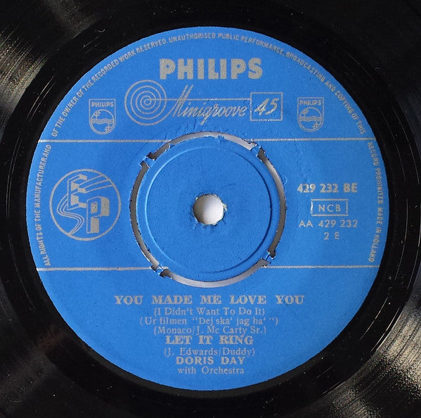 Doris Day : Whatever Will Be, Will Be (Que Sera, Sera) (7", EP, Mono)