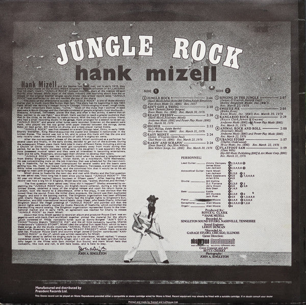 Hank Mizell : Jungle Rock (LP, Album)