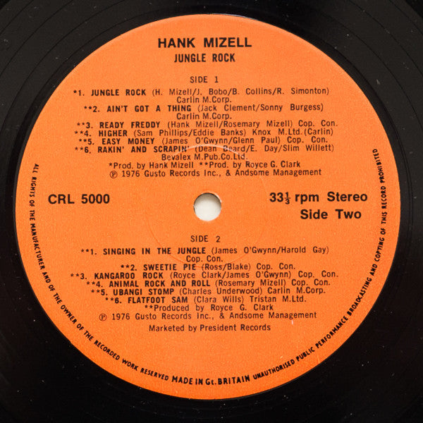Hank Mizell : Jungle Rock (LP, Album)