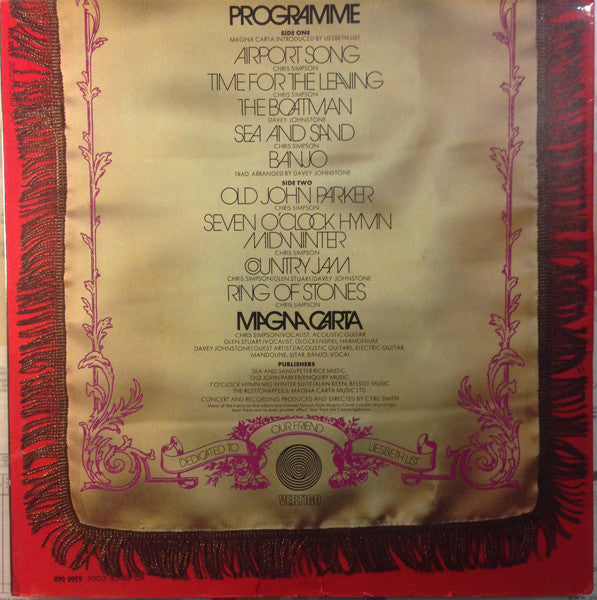 Magna Carta : In Concert (LP, Album, Gat)