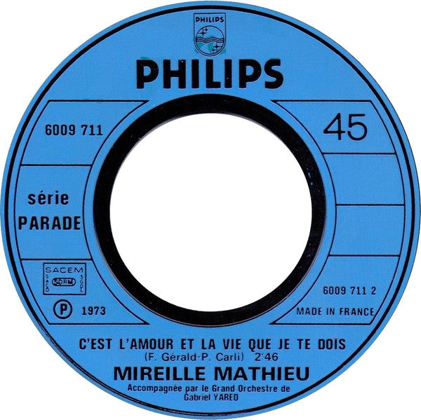 Mireille Mathieu : La Paloma, Adieu (7", Single)