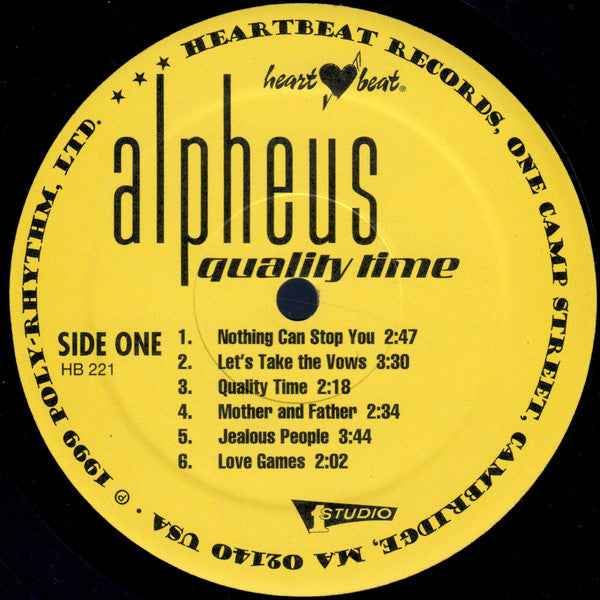 Alpheus : Quality Time (LP, Album)