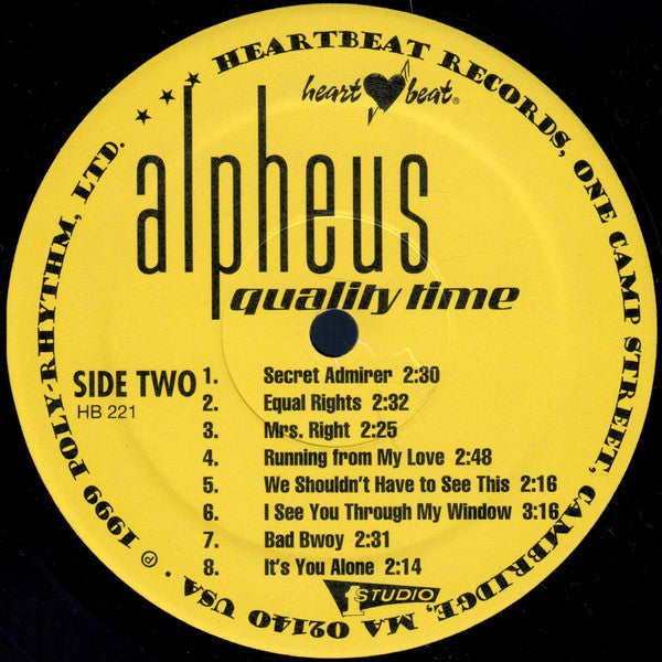 Alpheus : Quality Time (LP, Album)