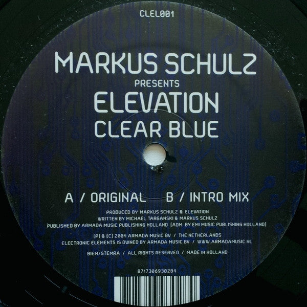 Markus Schulz Presents Elevation (3) : Clear Blue (12")