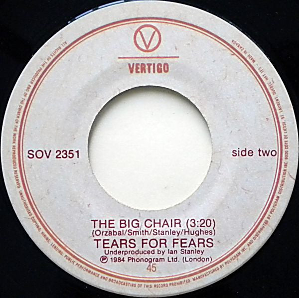 Tears For Fears : Shout (7", Single)