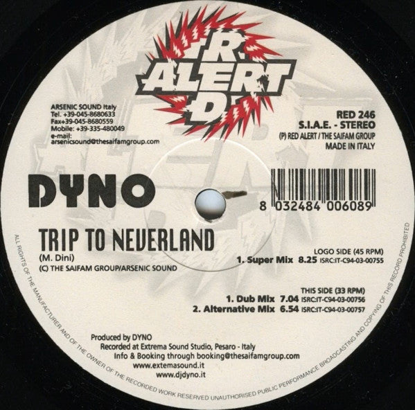 Dyno : Trip To Neverland (12")