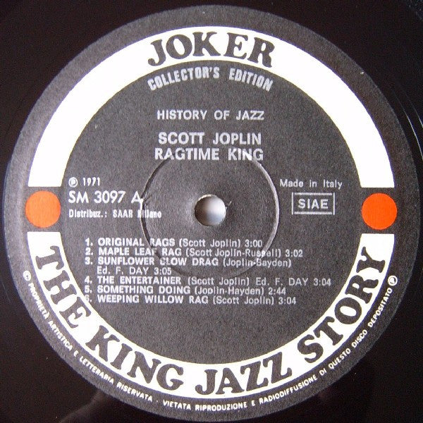 Scott Joplin : Ragtime King (LP, Comp)