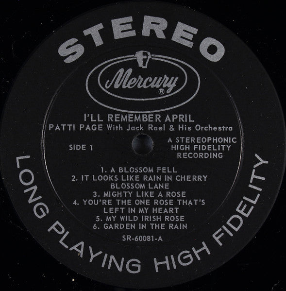 Patti Page : I'll Remember April (LP, Album, Ind)