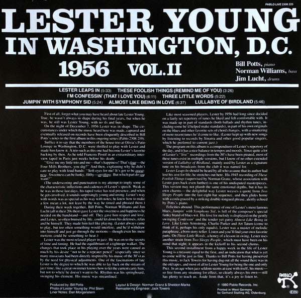 Lester Young : "Prez" Vol. II (LP, Album)