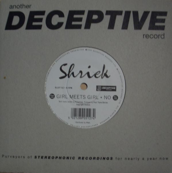 Shriek : Girl Meets Girl (7", Single)
