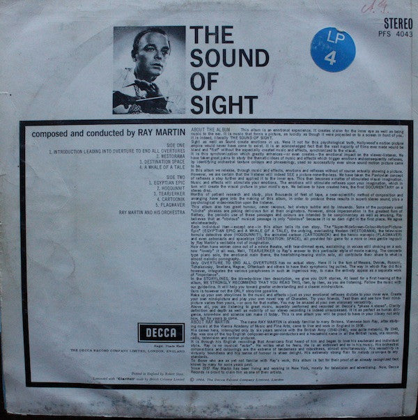Ray Martin And His Orchestra : The Sound Of Sight  (LP, Album)