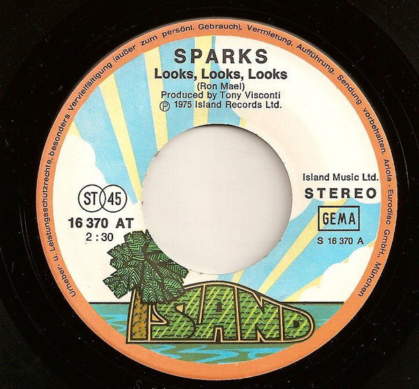 Sparks : Looks, Looks, Looks (7", Single)