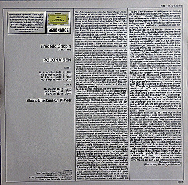 Frédéric Chopin – Shura Cherkassky : Polonaisen (LP, RE)