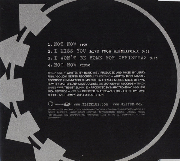 Blink-182 : Not Now (CD, Single, Enh)