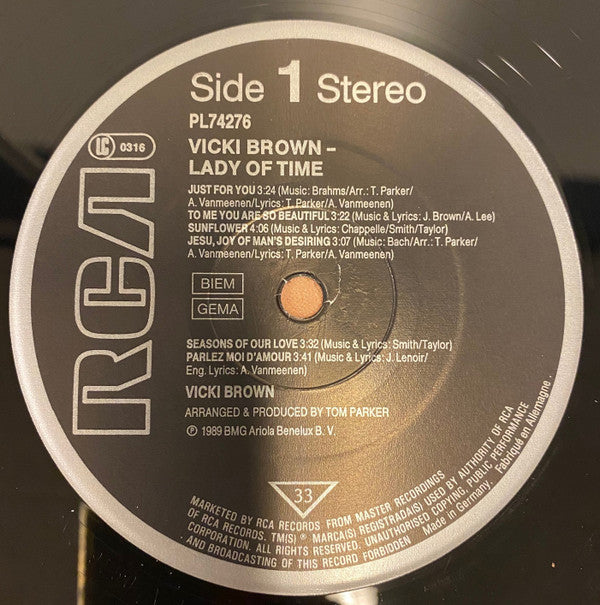 Vicki Brown : Lady Of Time (LP, Album)